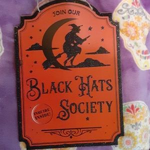 Halloween Join Our Black Hat Society witch hanging